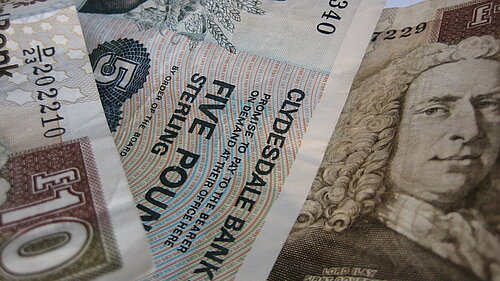 Scottish money. Image: howardlake